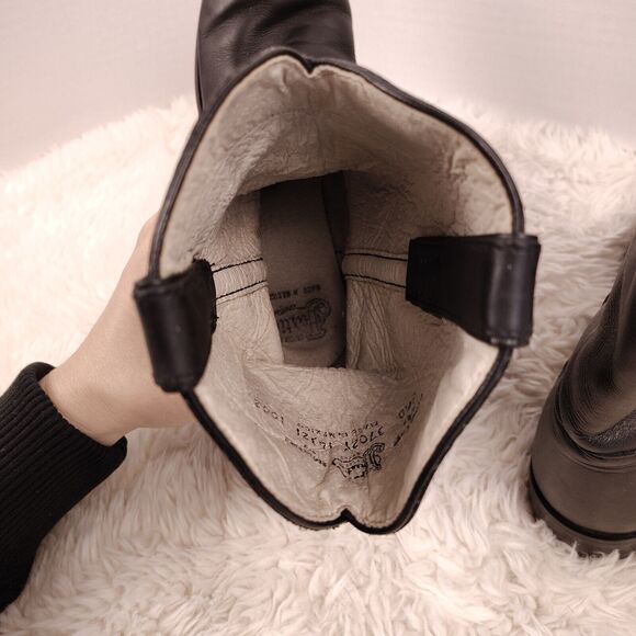 Justin black leather womens ROPER Western Cowgirl Boots Sz 5 1/2 D 3702Y - Picture 6 of 8